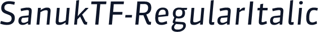 SanukTF-RegularItalic