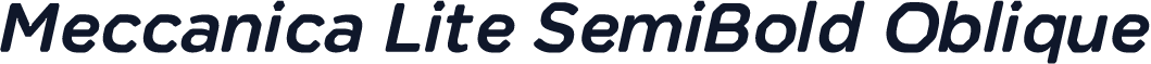 Meccanica Lite SemiBold Oblique
