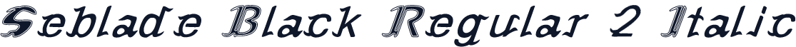Seblade Black Regular 2 Italic