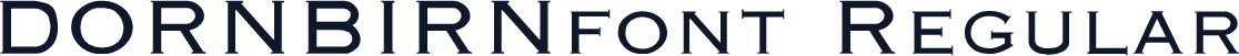 DORNBIRNfont Regular