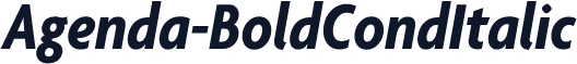 Agenda-BoldCondItalic