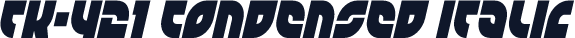 TK-421 Condensed Italic