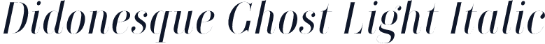 Didonesque Ghost Light Italic