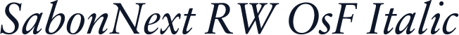 SabonNext RW OsF Italic
