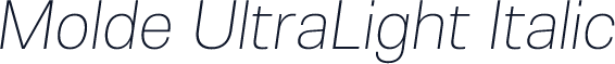 Molde UltraLight Italic