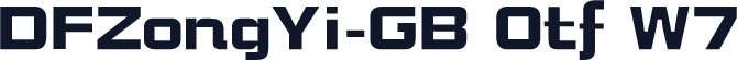 DFZongYi-GB Otf W7