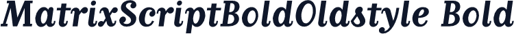MatrixScriptBoldOldstyle Bold