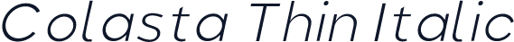 Colasta Thin Italic
