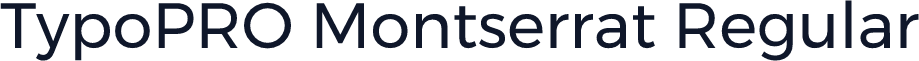 TypoPRO Montserrat Regular