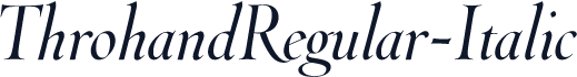 ThrohandRegular-Italic