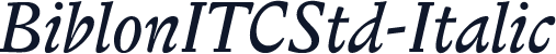 BiblonITCStd-Italic
