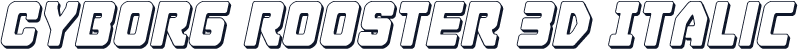 Cyborg Rooster 3D Italic