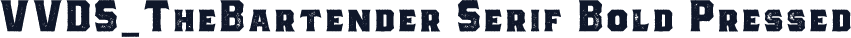 VVDS_TheBartender Serif Bold Pressed