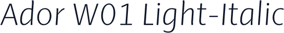 Ador W01 Light-Italic
