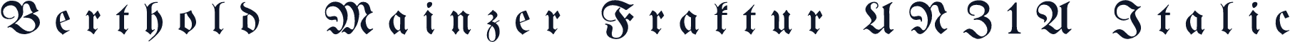 Berthold  Mainzer Fraktur UNZ1A Italic