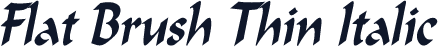 Flat Brush Thin Italic
