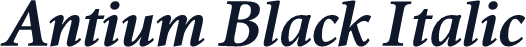 ☞Antium Black Italic