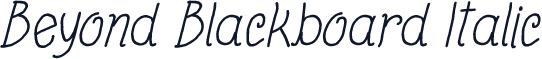 Beyond Blackboard Italic