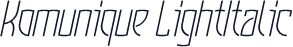 Komunique LightItalic