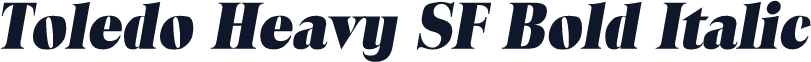Toledo Heavy SF Bold Italic