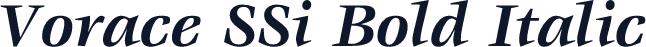 Vorace SSi Bold Italic