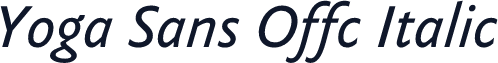 Yoga Sans Offc Italic