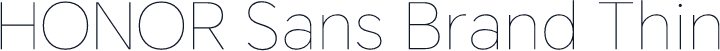 HONOR Sans Brand Thin