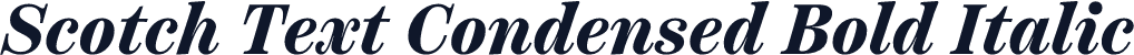 Scotch Text Condensed Bold Italic