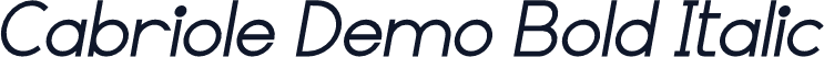 Cabriole Demo Bold Italic