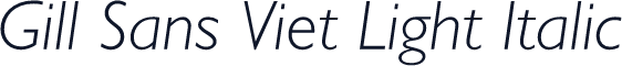Gill Sans Viet Light Italic