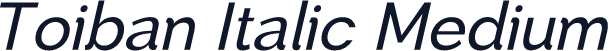Toiban Italic Medium