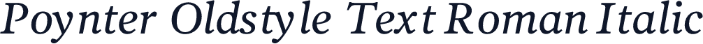 Poynter Oldstyle Text Roman Italic