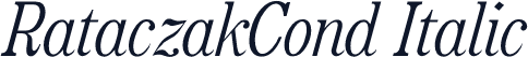 RataczakCond Italic