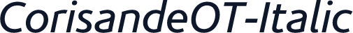 CorisandeOT-Italic