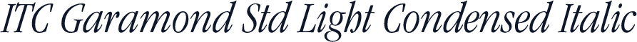 ITC Garamond Std Light Condensed Italic