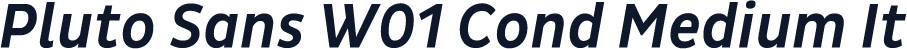 Pluto Sans W01 Cond Medium It
