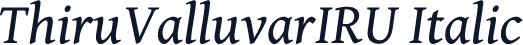ThiruValluvarIRU Italic