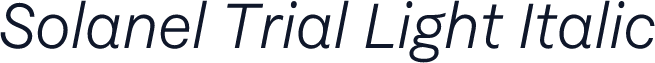 Solanel Trial Light Italic