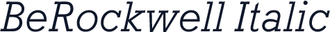 BeRockwell Italic