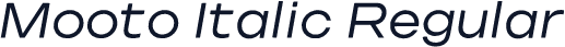 Mooto Italic Regular