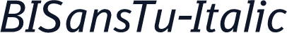 BISansTu-Italic