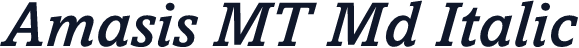 Amasis MT Md Italic