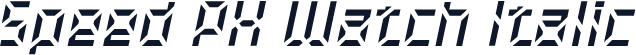 Speed PX Watch Italic