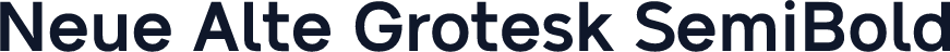 Neue Alte Grotesk SemiBold