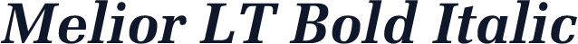 Melior LT Bold Italic
