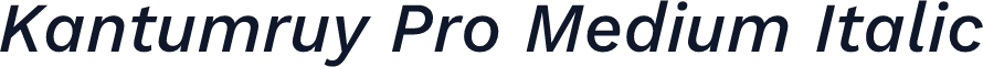 Kantumruy Pro Medium Italic