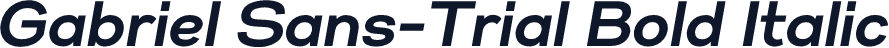 Gabriel Sans-Trial Bold Italic