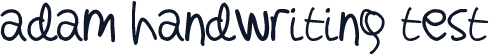 adam handwriting test