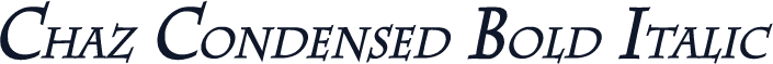 Chaz Condensed Bold Italic