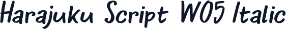 Harajuku Script W05 Italic